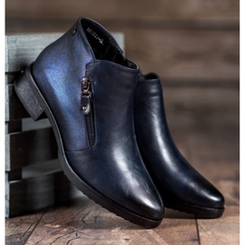 M.Daszyński Botas bajas azul marino 4