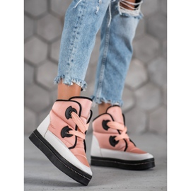 Weide Botas de nieve rosas rosado 1