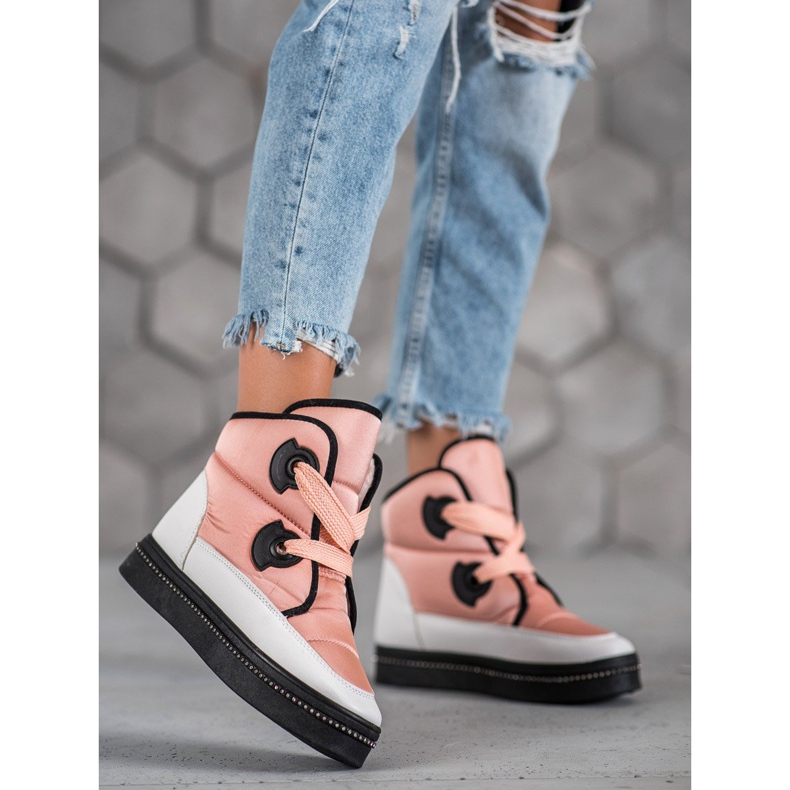 Weide Botas de nieve rosas 1