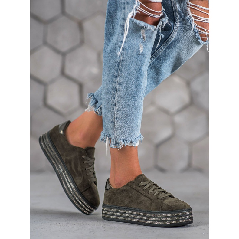 Bestelle Zapatos deportivos de gamuza multicolor gris 1