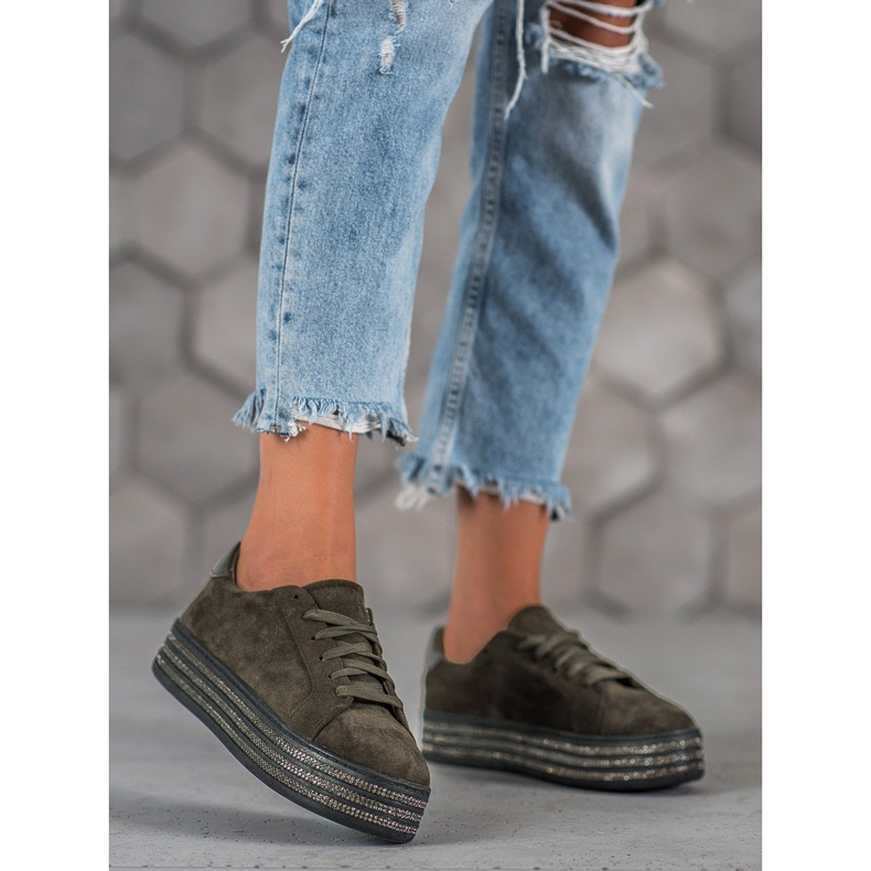 Bestelle Zapatos deportivos de gamuza multicolor gris 2