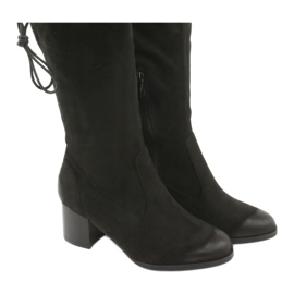 M.Daszyński Botas sobre la rodilla de ante negro 1715 5 M.Daszyński Botas sobre la rodilla de ante negro 1715 5