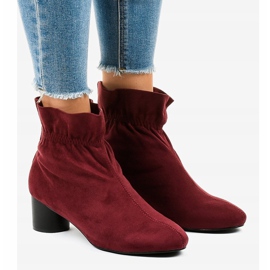 Botas de ante granate en el poste JM5512M rojo 1
