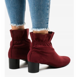 Botas de ante granate en el poste JM5512M rojo 4