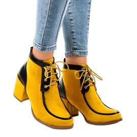 Botines de ante camel en el poste HF-296 marrón multicolor 1 Botines de ante camel en el poste HF-296 marrón multicolor 1