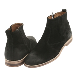 Riko Botas Chelsea de ante con cremallera, sin aislamiento, negro 4