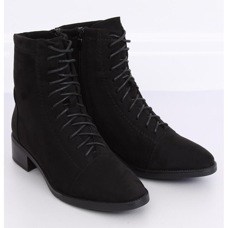 Botas negras con cordones 3127 Black negro 2 Botas negras con cordones 3127 Black negro 2