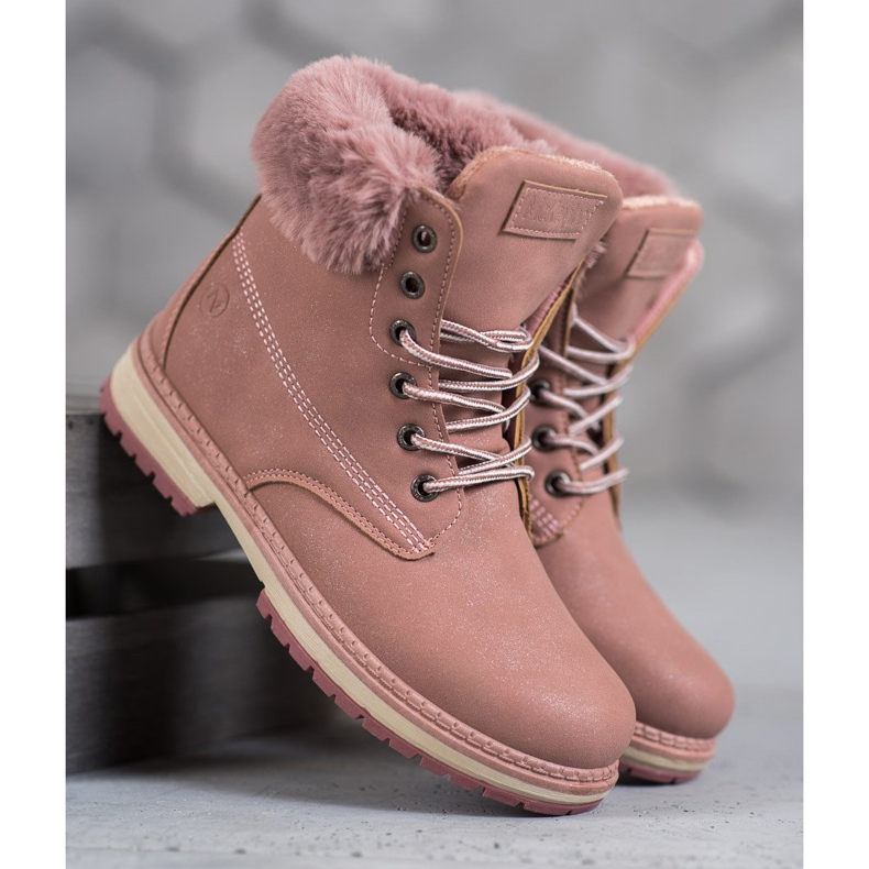 Botas con purpurina MCKEYLOR rosa 2