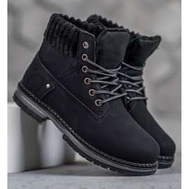 SHELOVET Tramperos de moda negro 2 SHELOVET Tramperos de moda negro 2