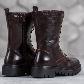 SHELOVET Botas burdeos rojo 4