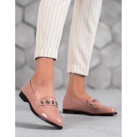 SHELOVET Mocasines lacados rosado 2