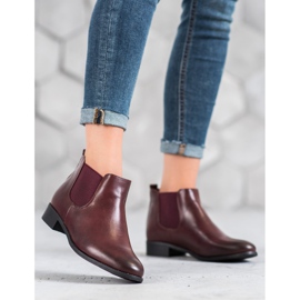 Anesia Paris Botines Chelsea burdeos rojo 1