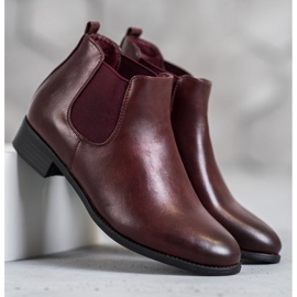 Anesia Paris Botines Chelsea burdeos rojo 3