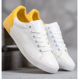 Bestelle Zapatillas de cuero ecológico blanco 3