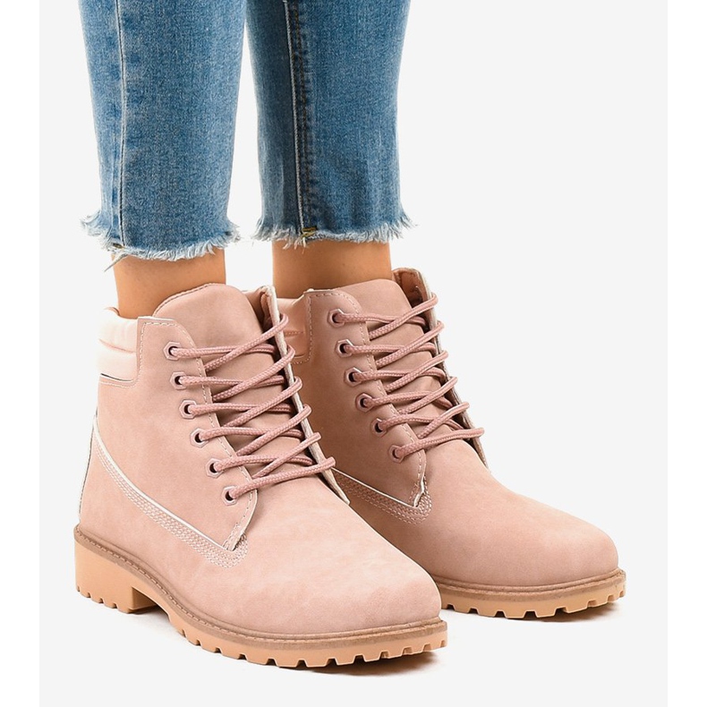 Botas de montaña rosas sin aislamiento W-3033 rosado 1 Botas de montaña rosas sin aislamiento W-3033 rosado 1
