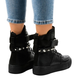 Deportivas planas negras Y-205 negro 3