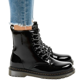 Botas lacadas negras TL142-1 negro 2