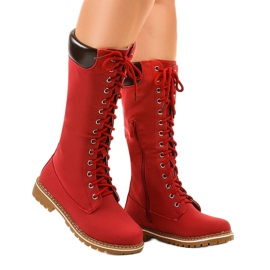 Botas rojas aisladas PE106 rojo 1