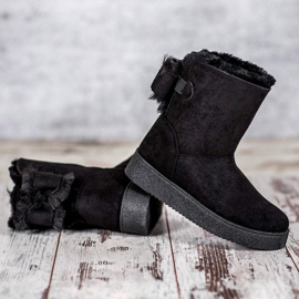 SHELOVET Mukluki con un arco negro 1 SHELOVET Mukluki con un arco negro 1