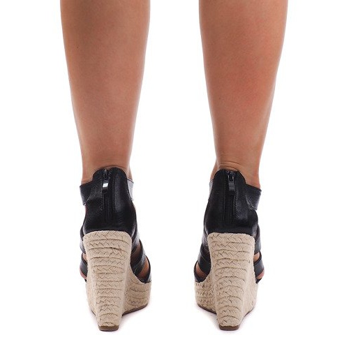 Sandalias Cuña 100-575 Negro 2