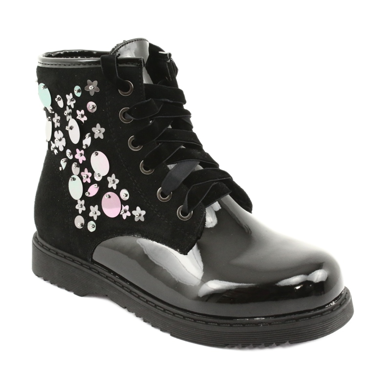 Botas de lentejuelas lacadas Evento 1433 negro 1