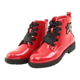 Bota lacada Sergio Leone 530 negro rojo 3