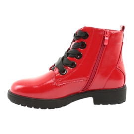 Bota lacada Sergio Leone 530 negro rojo 2