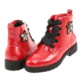 Bota lacada Sergio Leone 530 negro rojo 4