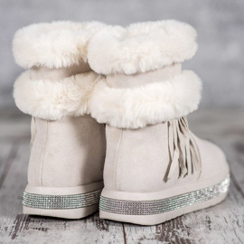 SHELOVET Botas de nieve con flecos marrón 3