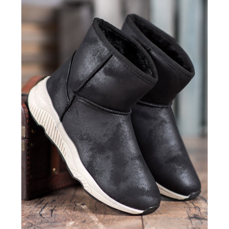 SHELOVET Botas de nieve cómodas negro 1