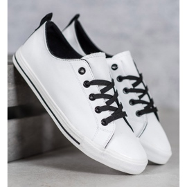 SHELOVET Zapatillas cómodas blanco 1