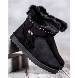 SHELOVET Mukluki con cristales negro 1