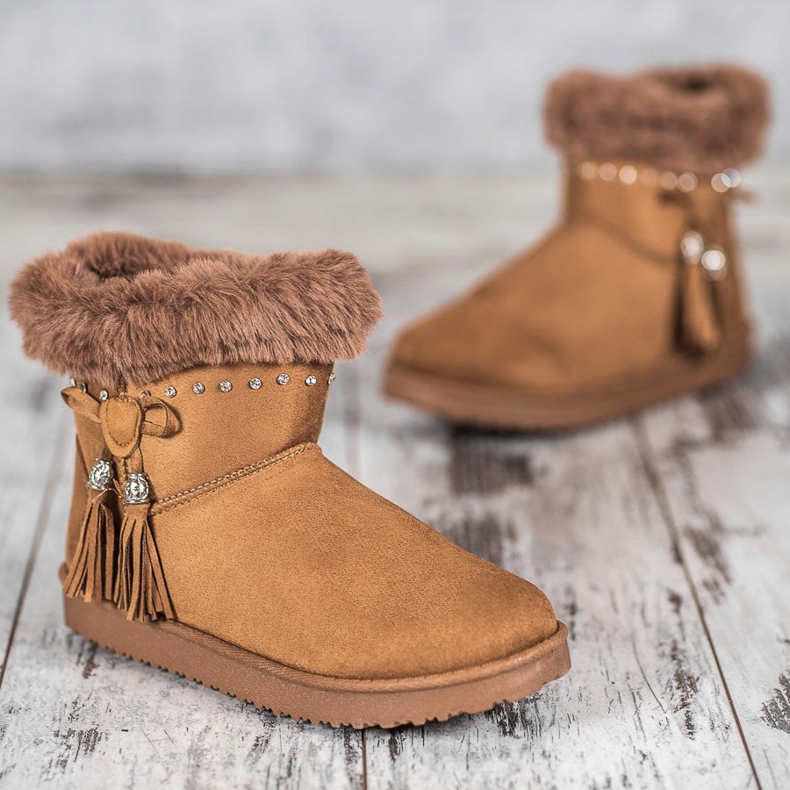 SHELOVET Mukluki con cristales marrón 2