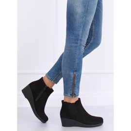 Negro Botas de cuña negras L3065 Negro 2