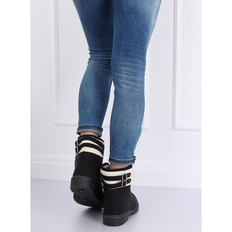 Botas negras de madera con aislamiento para mujer 1120-PA Black negro 2