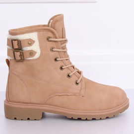 Botas de madera para mujer, beige y rosa, 1120-PA Pink rosado 5
