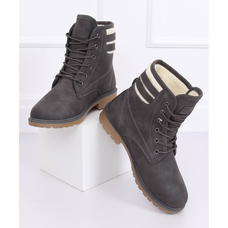 Botas de madera con aislamiento gris para mujer 1120-PA Grey 1 Botas de madera con aislamiento gris para mujer 1120-PA Grey 1