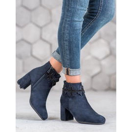 Kylie Botas de ante azul marino 7