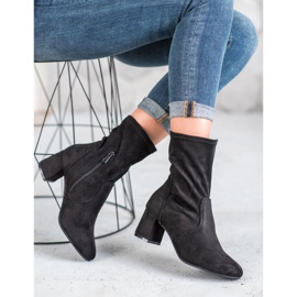 Kylie Botines de ante sin cordones negro 7