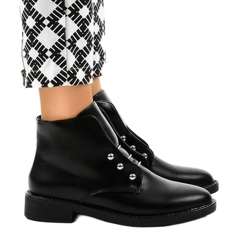 Botas planas de mujer negras YF0535 negro 1