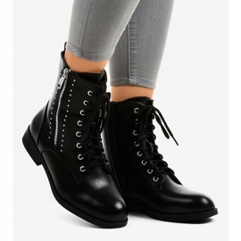 Botas altas de mujer negras con cremallera BM197 negro 2