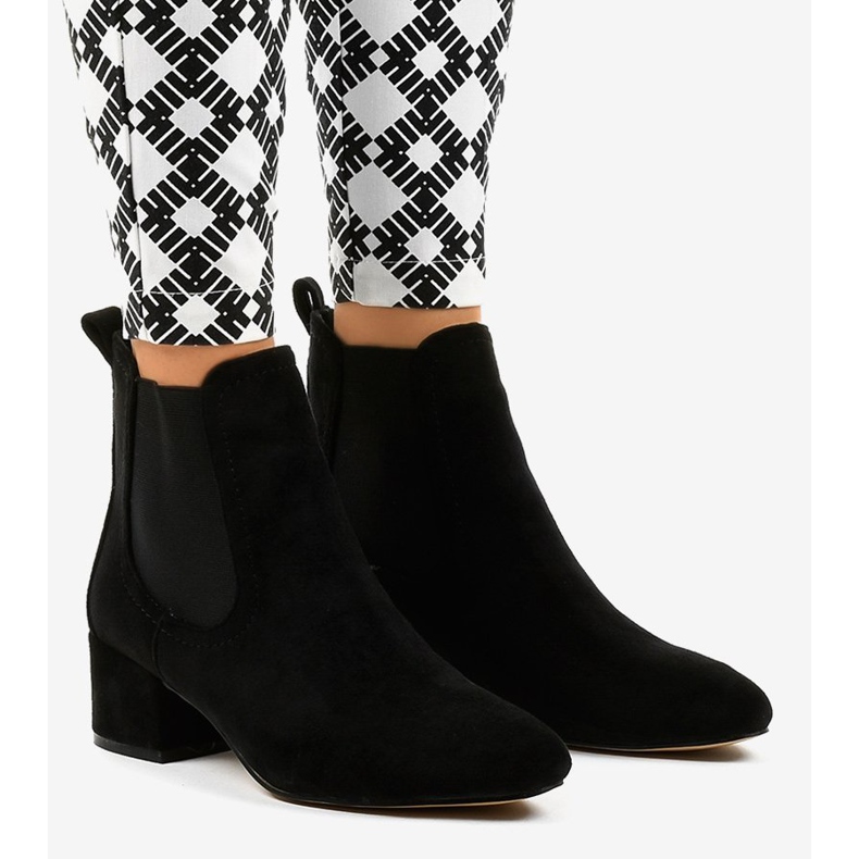 Botines negros con elástico 8012-PA 1 Botines negros con elástico 8012-PA 1