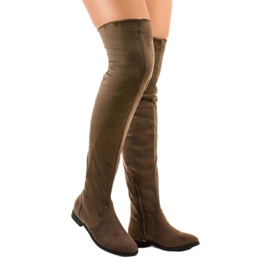 Botas mosqueteras planas marrones BM131 verde 1