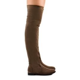 Botas mosqueteras planas marrones BM131 verde 2