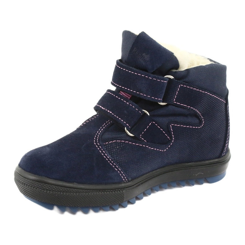Ren But Botas con membrana de velcro 1541 azul marino rosa 2