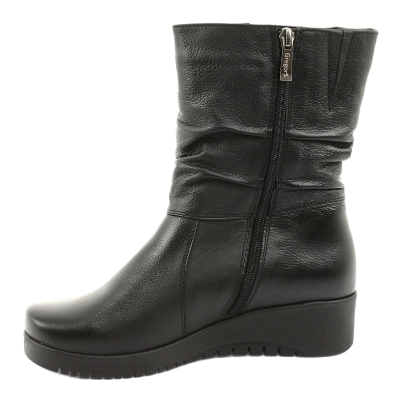 Gregors Botas de cuña de pelo negro 792 2