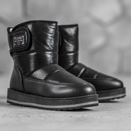 SHELOVET Botas de nieve con purpurina negro 4