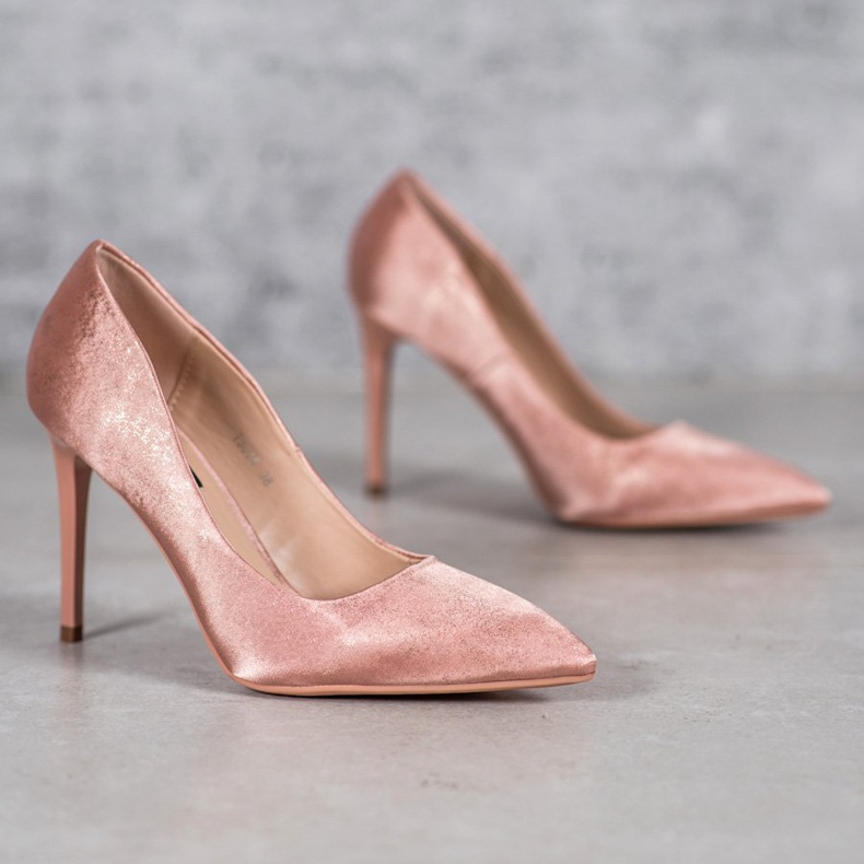 SHELOVET Alfileres de satén rosado 1