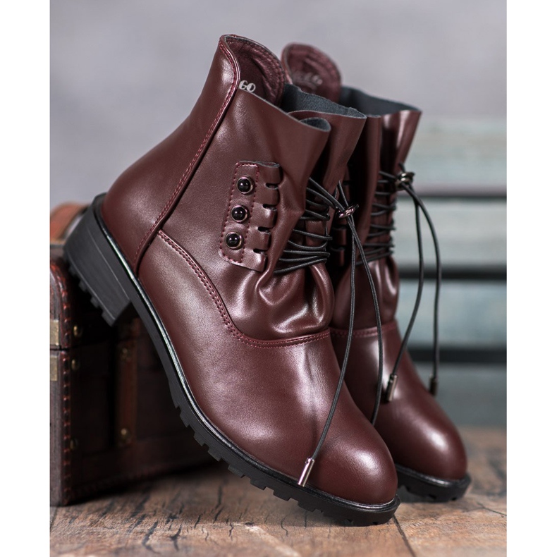 Groto Gogo Botas con acanalado rojo 1 Groto Gogo Botas con acanalado rojo 1