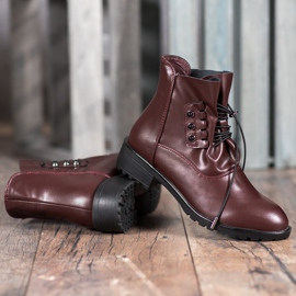Groto Gogo Botas con acanalado rojo 2